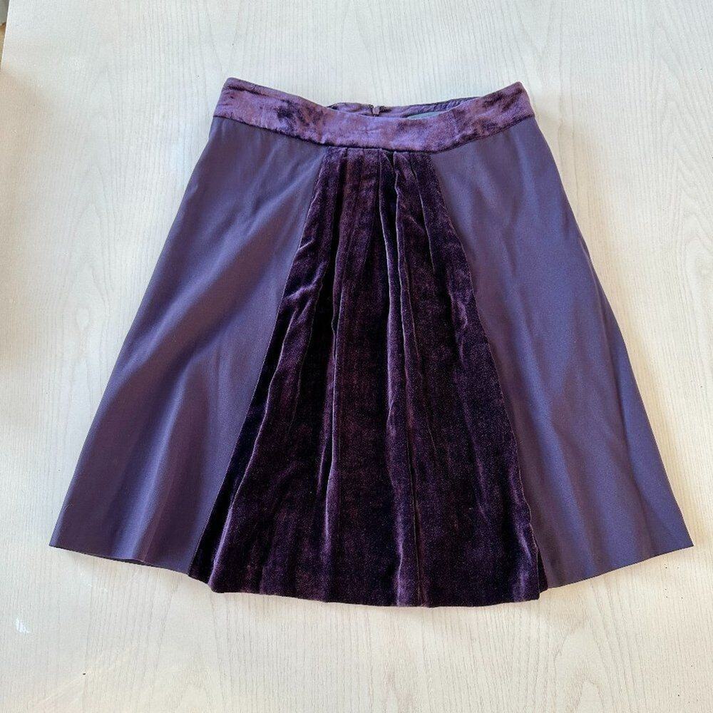 Vintage Purple Velvet Silk Etro Skirt